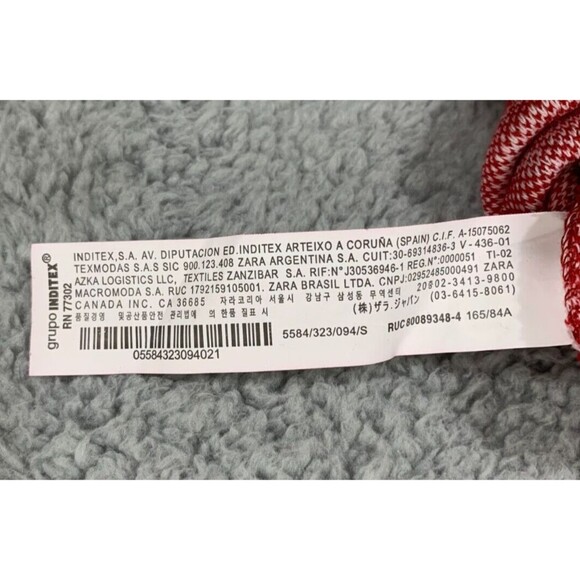 Zara Red Dress Small Jacquard Knit Sweetheart Neck Marble Swirl Conforming - Picture 12 of 14